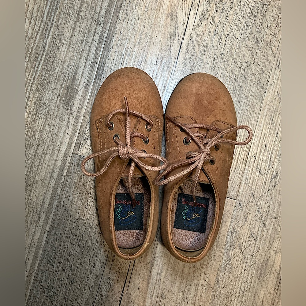 Bug’s Adventures Toddler Brown Suede Oxford Shoes Size 6.5M